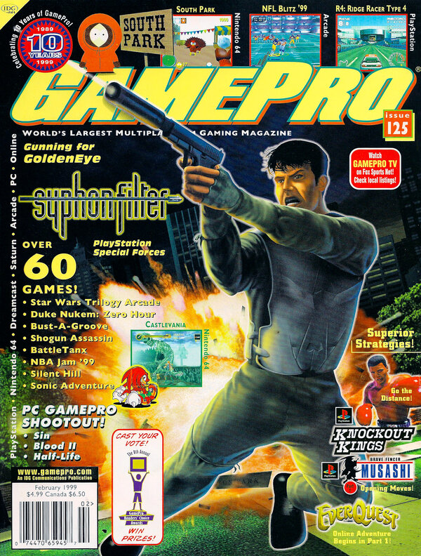 GamePro 125 (Feb 1999) Syphon Filter cover